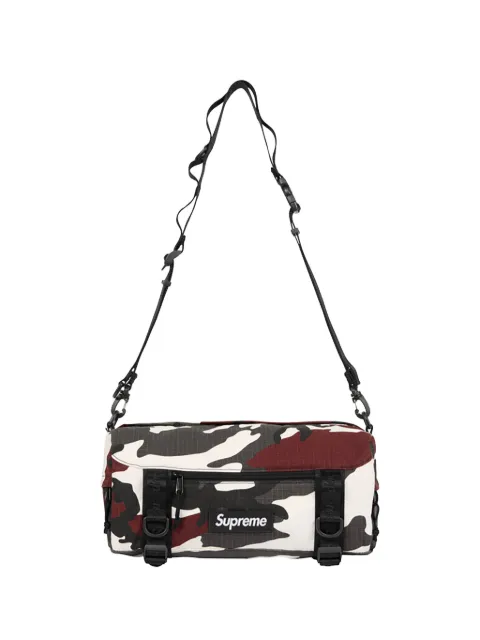Supreme camouflage-print ripstop-texture messenger bag Red SU27290