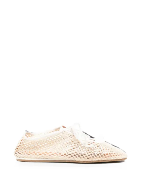 Forte Forte mesh-knit lace-up cotton sneakers White 14721