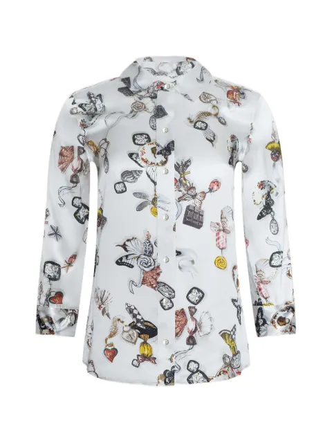 L'Agence Danie graphic-print blouse White 40126LIIEMLB