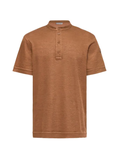 Moncler logo-patch T-shirt Brown L10918A0001989BDB