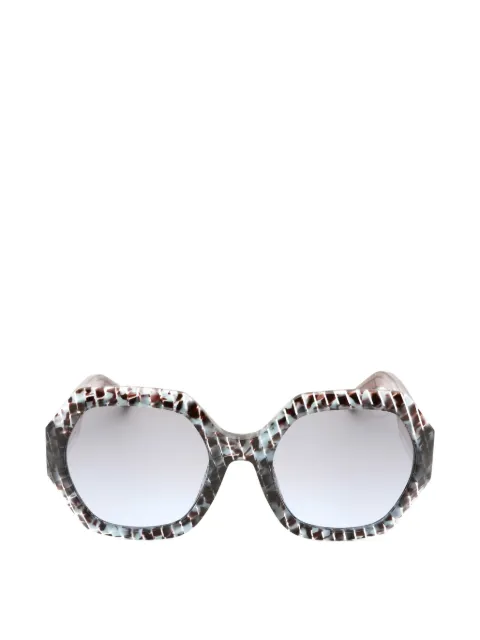 Chopard Eyewear geometric-frame sunglasses Brown SCH362M0T66