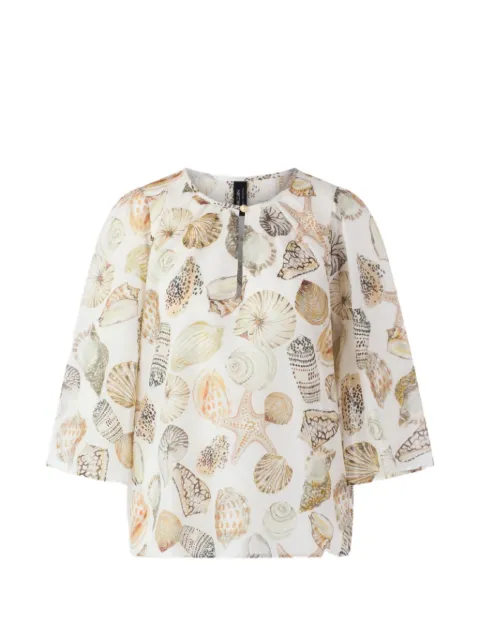 MARCCAIN seashell-print blouse Neutrals AC5138W49
