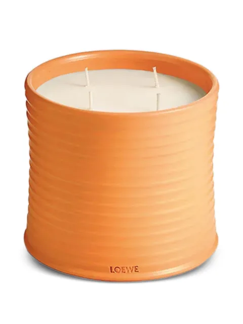 LOEWE ribbed orange candle Orange LW77200X