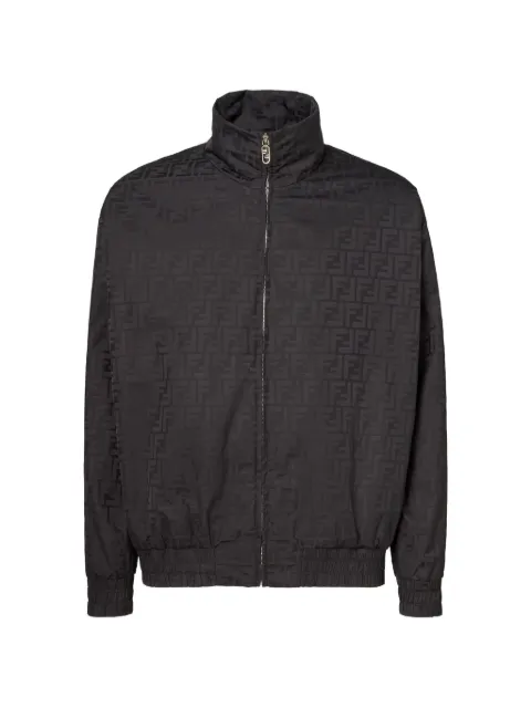 FENDI FF-motif zip-up jacket Black FAA951ATN9