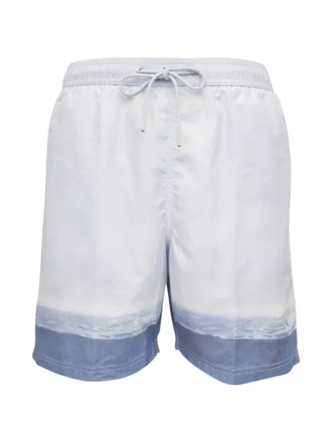 Paul & Shark drawstring ocean-print swim shorts White 26415044N27