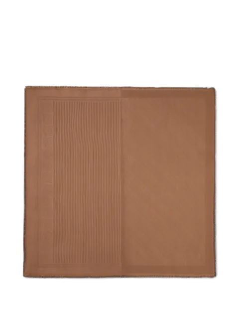 LOEWE Anagram-pattern frayed scarf Brown FSA2SS8W01