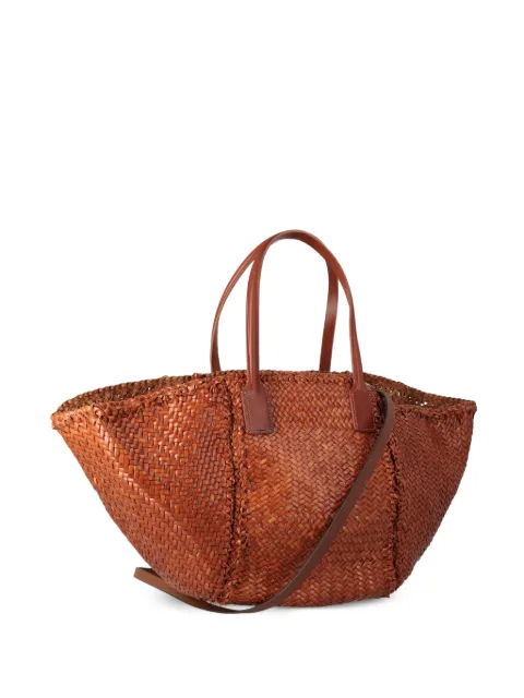 DRAGON DIFFUSION Teresa woven leather tote bag Brown 8558