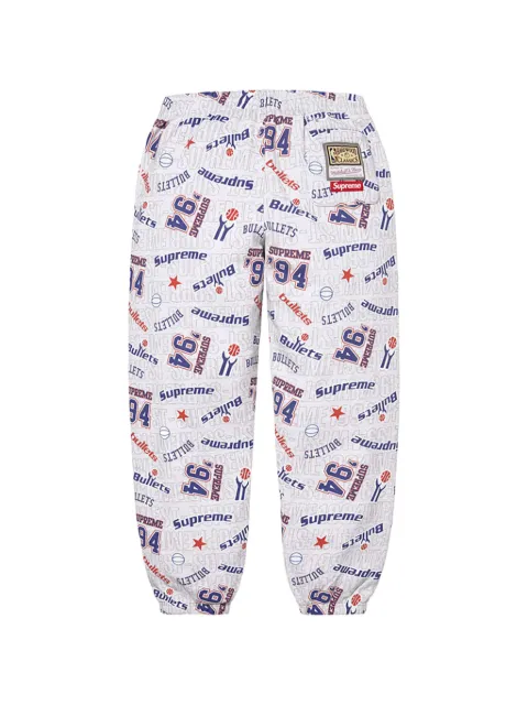 Supreme x Mitchell & Ness NBA logo-print track pants Grey SU27722