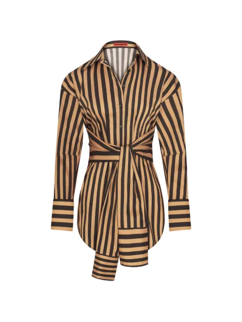 Simon Miller Inna tie-waist striped shirt Black W34403170
