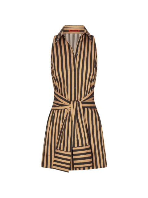 Simon Miller Inna striped sleeveless mini shirt dress Black W46593170