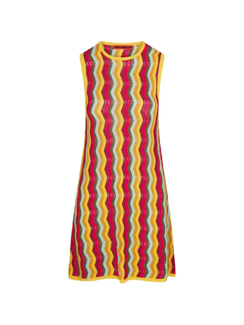 Simon Miller Hazel zigzag-knit sleeveless mini dress Red W35036079