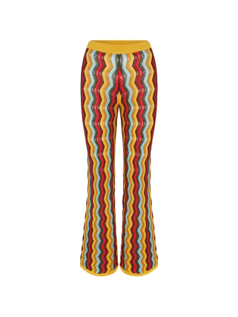 Simon Miller Ophelia chevron-knit flared trousers Yellow W52826079