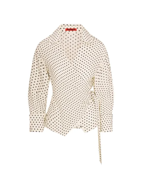 Simon Miller Anya polka-dot wrap blouse White W34973258