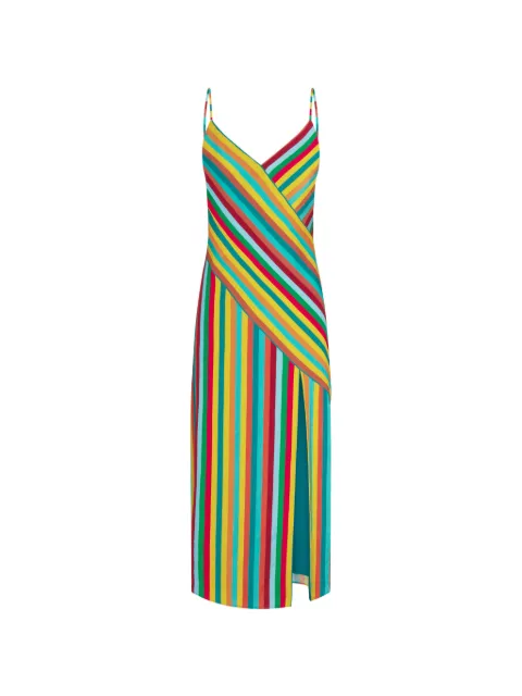 Simon Miller Maude striped midi dress Green W46703258