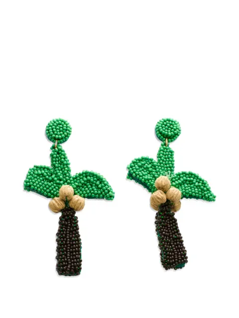 Simon Miller bead-embellished palm-tree earrings Green S9499245