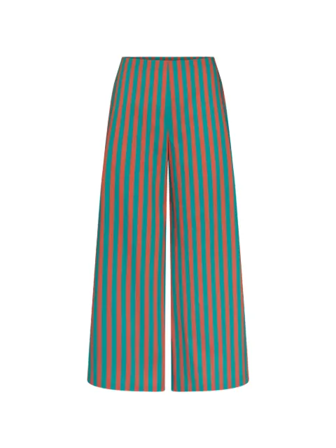 Simon Miller Toni striped poplin cropped palazzo pants Green W52593170