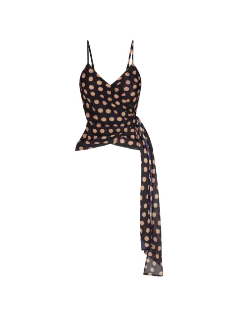 Simon Miller Marlowe polka-dot tie-fastening top Black W32923178