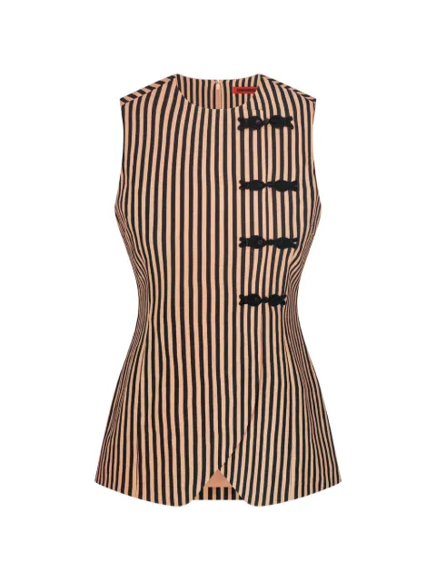 Simon Miller Mavis striped frog-fastening top Neutrals W35093175