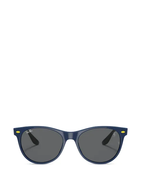 Ray-Ban x Scuderia Ferrari round-frame sunglasses Black RB2202M