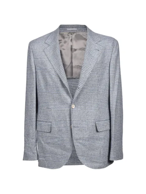 Brunello Cucinelli check-pattern wool suit Grey MY468LDTRC122