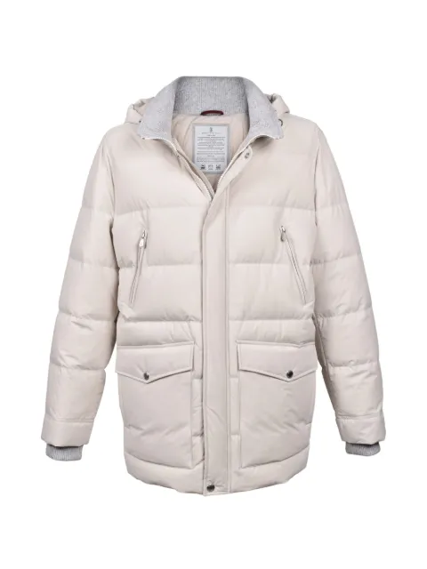 Brunello Cucinelli hooded padded jacket White MM4911823ZCLG51