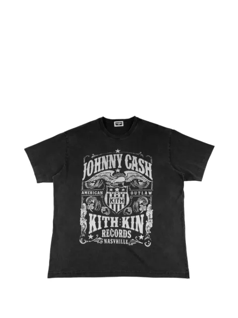 KITH x Johnny Cash Outlaw Records T-shirt Black KHM033585001