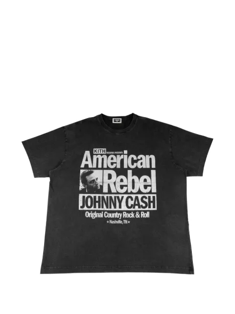 KITH x Johnny Cash American Rebel T-shirt Black KMH033584001