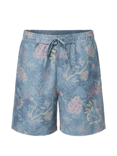 MARANT Herren floral-print drawstring swim shorts Blue MB0009HAD1P01H