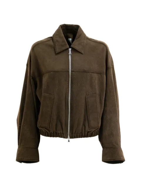 S.W.O.R.D 6.6.44 Bully perforated goat-suede jacket Brown BE267957