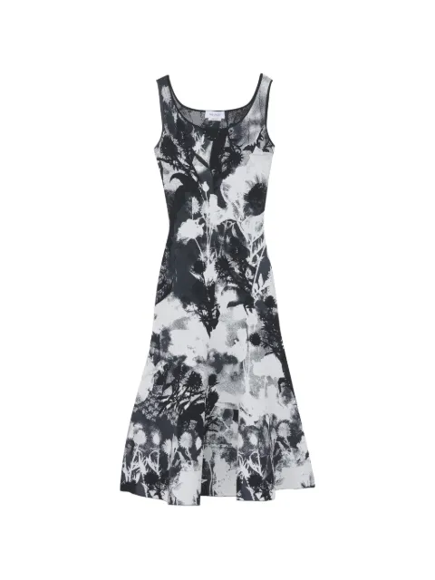 Alexander McQueen floral-intarsia sleeveless midi dress Black 870368Q1BG4