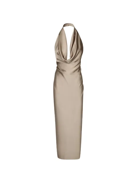 Blanca Vita cowl-neck maxi dress Neutrals ARTEX2604PLATINO
