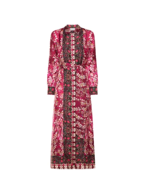 Pierre-Louis Mascia Aloe floral-print silk dress Pink ALOESAB12448SE