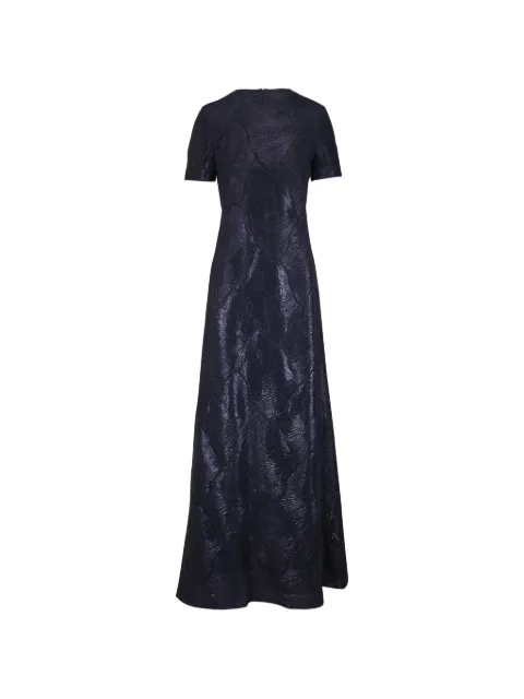 Akris lace-textured A-line gown Blue 7601425805008019079