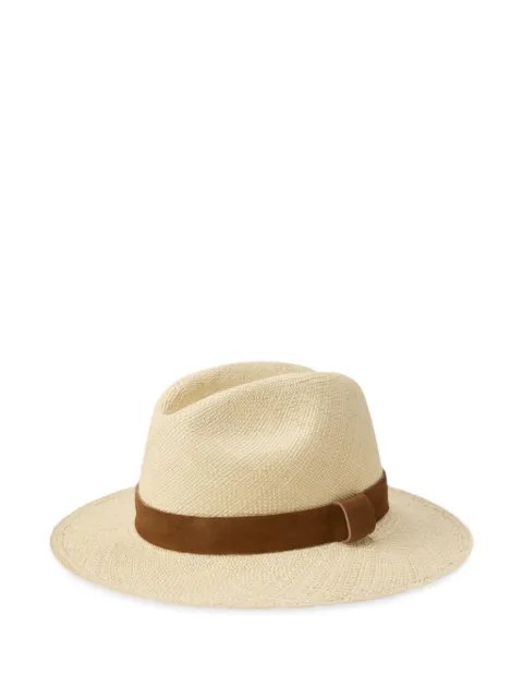 Polo Ralph Lauren woven suede-band fedora hat Neutrals 449P11825001