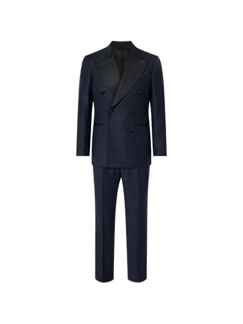 FRANZESE COLLECTION Beckham double-breasted wool suit Blue E998502082UBL560