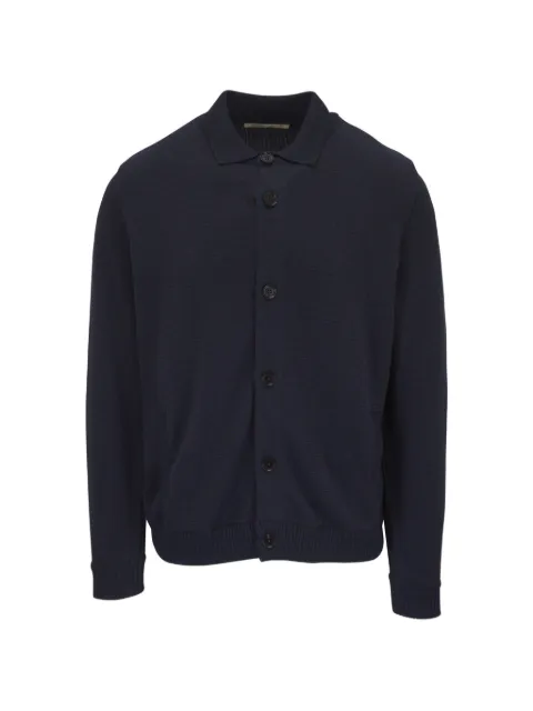 Maurizio Baldassari ribbed-knit button-up jacket Blue KSK60016I0SOLID652