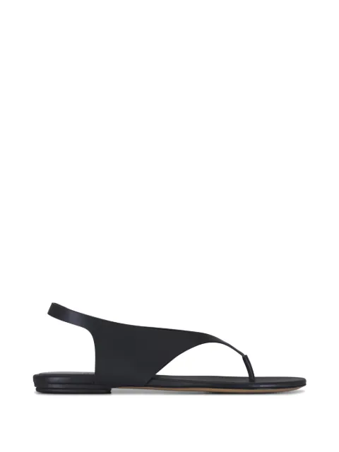 Le Monde Beryl Langley leather thong sandals Black LTFCALBLA