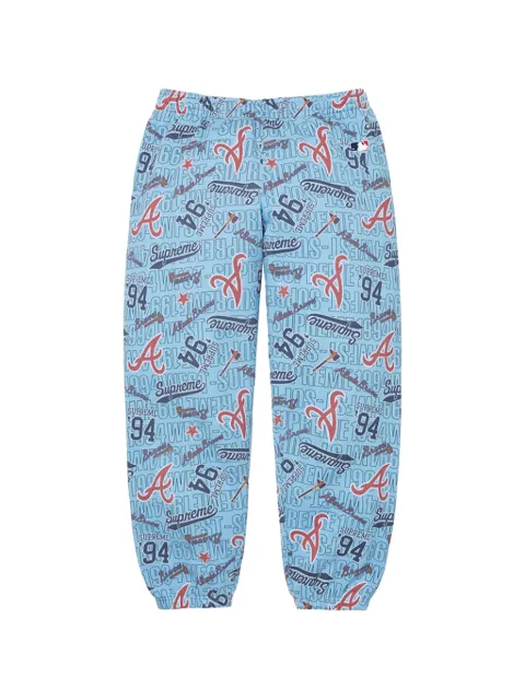 Supreme x Mitchell & Ness logo-print track pants Blue SU27721