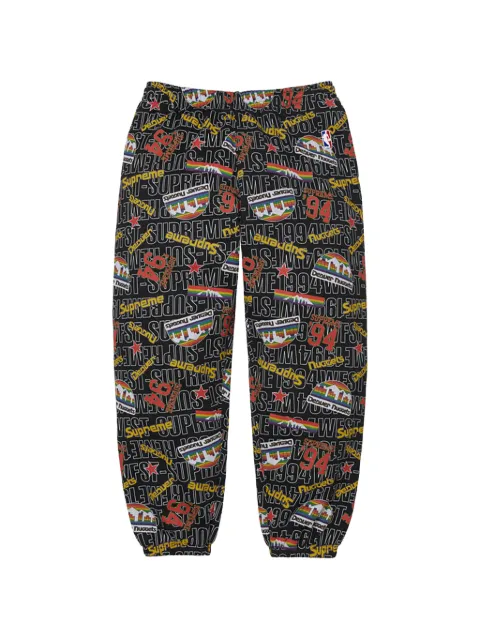 Supreme x Mitchell & Ness NBA logo-print track pants Black SU27719