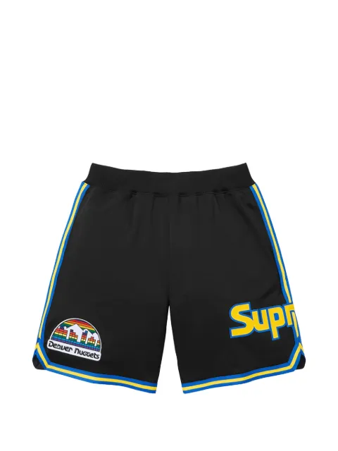 Supreme x Mitchell & Ness logo-print shorts Black SU27697