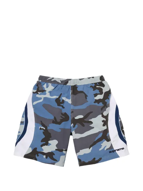 Supreme camouflage-print paneled shorts Blue SU27684