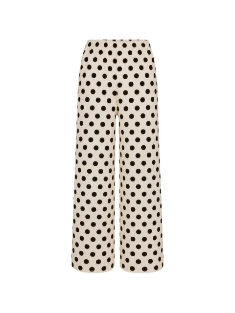 Simon Miller Nella polka-dot wide-leg trousers Neutrals W52503258