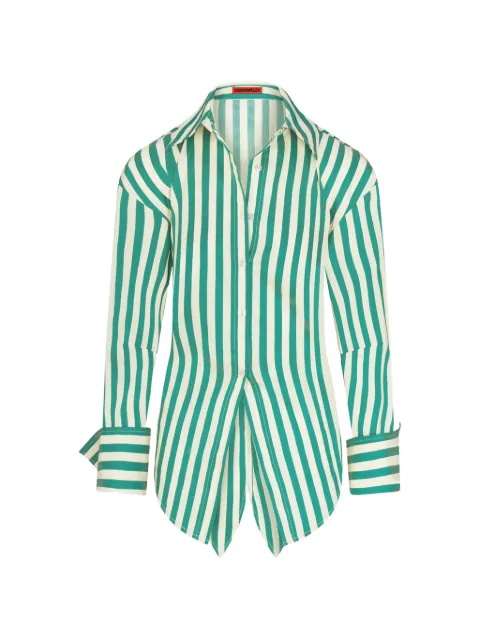 Simon Miller Loch striped poplin shirt Green W32793170