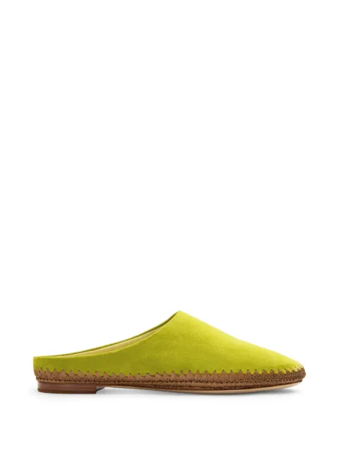 Simon Miller Riad whipstitch-trim mules Green F3299302