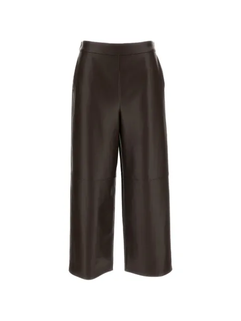 'S Max Mara leather-effect straight-leg trousers Brown 2629786051600