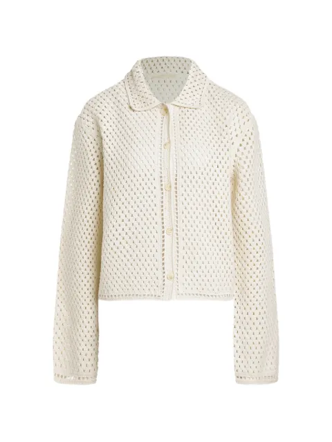 12 STOREEZ Meadow crochet-knit cardigan White 136942