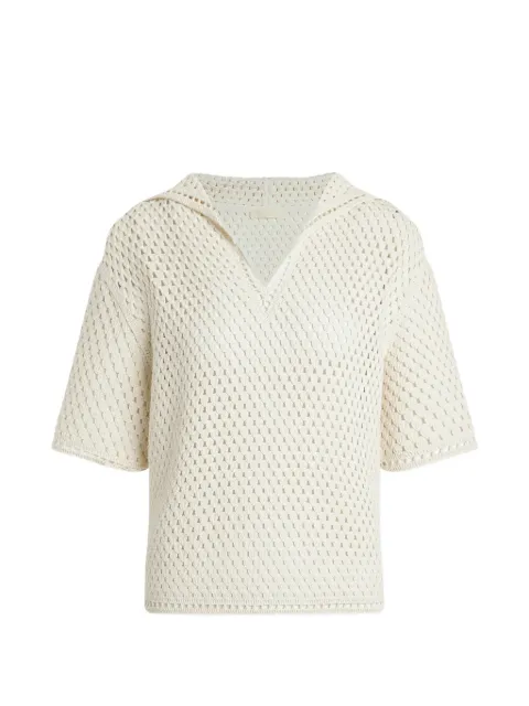 12 STOREEZ Meadow crochet-knit T-shirt Neutrals 137941