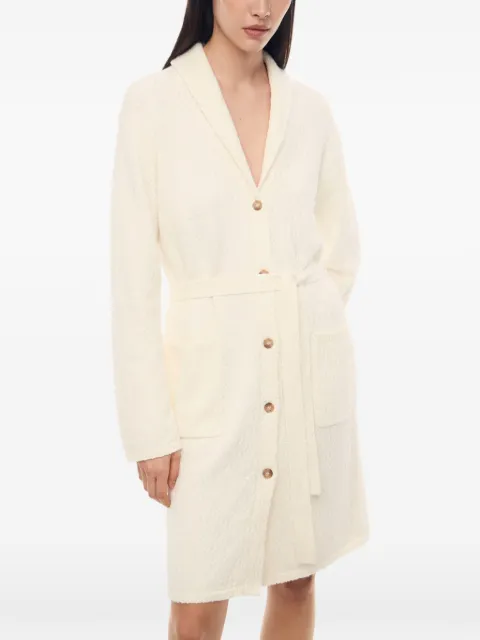 12 STOREEZ Jeans shawl-collar mini dress White 138072