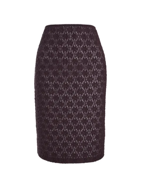 12 STOREEZ Primrose lace midi skirt Brown 136872