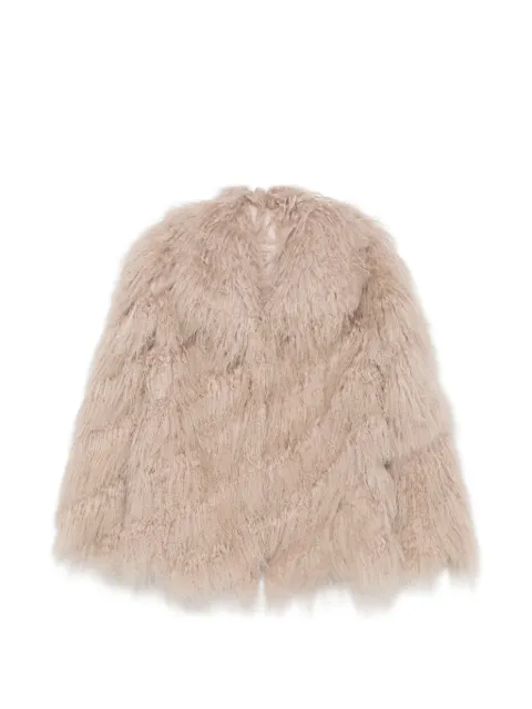 Liska Tibet-lamb jacket Pink TIBETLAMMSTREIFENJACKE